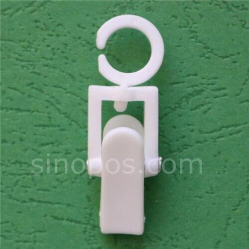 Plastic Merchandise Swivel Clip, sock ring hook cap scarf underwear gloves clever smart clips sign poster display hanger white