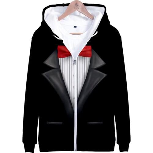 Fake Suit Tie Hoodies Men/women 3D Print Harajuku High Quality 2020 Hot Design Fake Suit Tie Mens Hoodie Sweatshirt