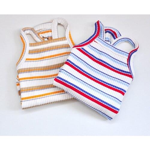 Stripe Dog Vest Summer Chihuahua Cat Doggie Puppy Small Dog Clothes Skirt maltese Yorkshire Bichon Poodle Schnauzer Clothing XXS