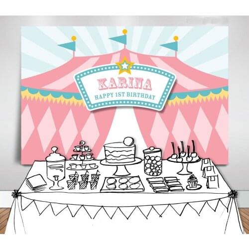 Custom carnival circus tent striped flag star photo backdrop High quality Computer print party photo studio background