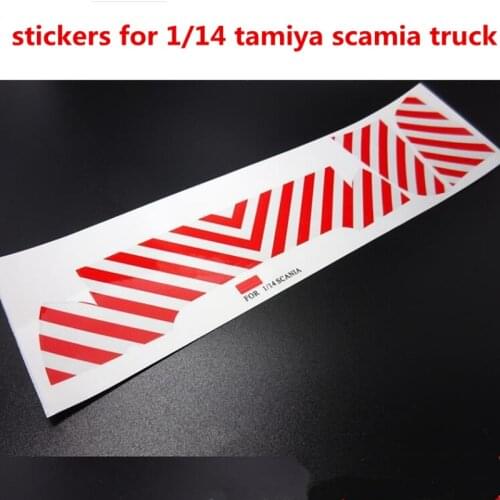 Warning strip waterproof stickers of car shell Chin position for 1/14 rc tamiya scania actros R470 R620 56323 tractor trailer