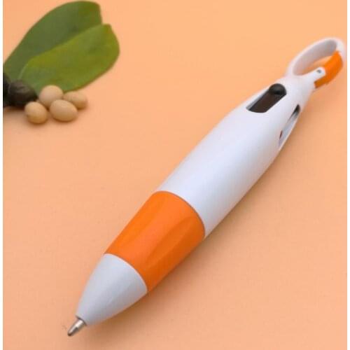 Factory direct sales press plastic pole four-color mountain buckle ball pen, mountain buckle four-color pen wholesale