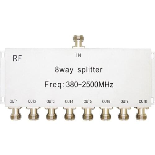 800~2500MHz N 1 to 8-ways RF Power Splitter Divider For 2g 3G 4g CDMA GSM WCDMA Cell Phone signal Booster Repeater