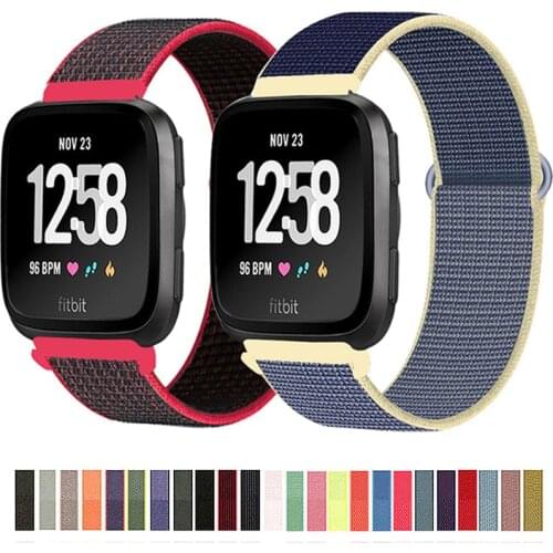 Nylon Loop Strap For Fitbit Versa 2/Versa Lite Smart Watch Band Replace Belt Sport Wristband For Fit Bit Versa1 Correa Accessory