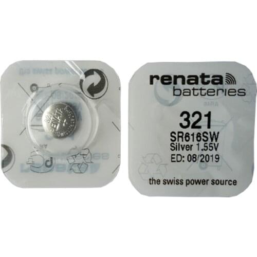 RENATA 2pcs renata Silver Oxide Watch 321 SR616SW 616 1.55V 100% 321 renata 616 battery