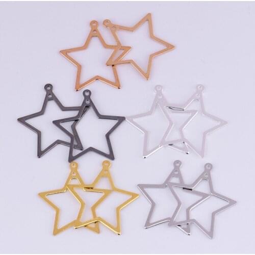 Geometric series single pendant brass star pendant, used for jewelry DIY necklace pendant
