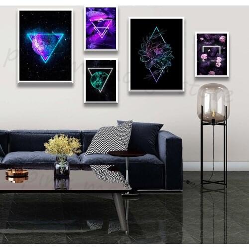 Modern Neon Light Nordic Poster Canvas Painting and Printmaking Mural Wall Art Living Room Bar Personality Creative Home Decor