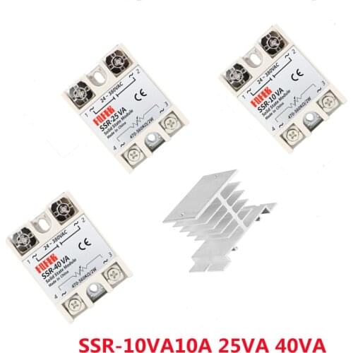 SSR -10VA/25VA/40VA VR To AC 40A White Color Solid State Voltage Regulator SSVR