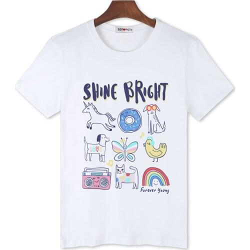 BGtomato Shine bright cute t-shirt for men special offer personality shirts short sleeve casual tops hip hop tshirt men