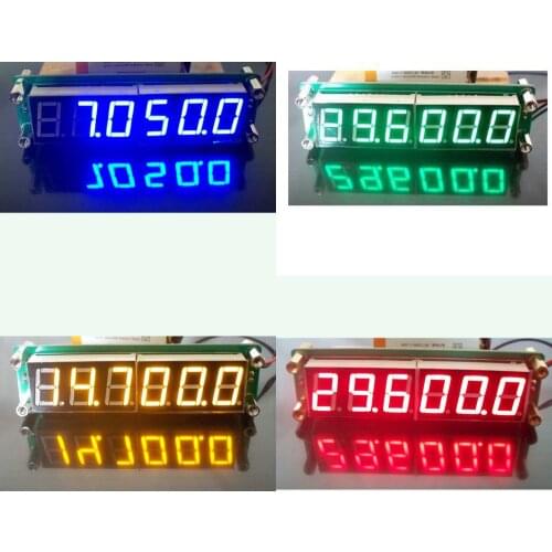 PLJ-6LED-A 0.1MHz~65MHz RF Frequency Counter Cymometer meter LED digital FOR Ham Radio amplifier dc 12v