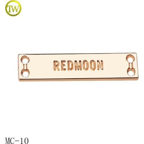 Garment small metal Logo label woven label Metal Name Tags