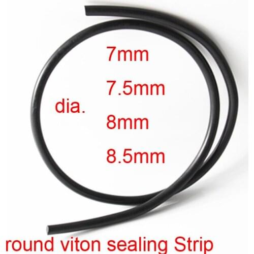 7mm 7.5mm 8mm 8.5mm FKM FPM Viton Seal round bar circle sealing strip o ring Fluorine rubber strip corrosion of acid alkali