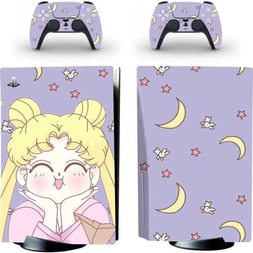 Magic Sakura PS5 Standard Disc Edition Skin Sticker Decal Cover for PlayStation 5 Console & Controller PS5 Skin Sticker Vinyl