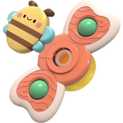 High Quality ABS Plastic Creative Animal Finger Spinning Top Suction Cups Decompression Antistress Kids Toys