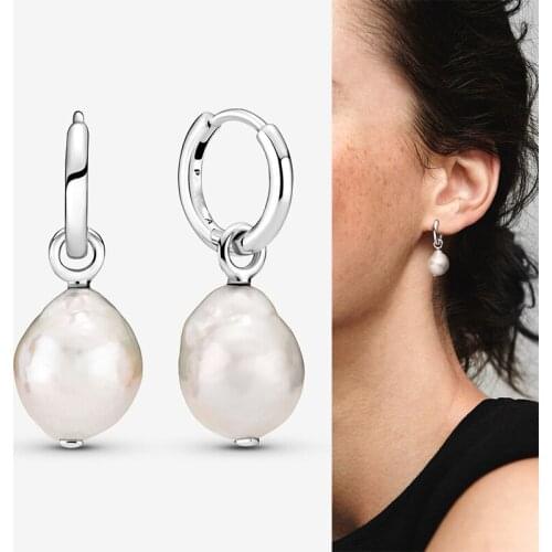 High Quality 925 Sterling Silver Freshwater Cultured Baroque Pearl Pendant, Fashionable Diy Charm Jewelry