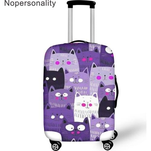 Nopersonality Lovely Cat Print Luggage Protective Cover Protective Travel Suitcase Cover for 18-32 Inch Trolley Case Dust Cover
