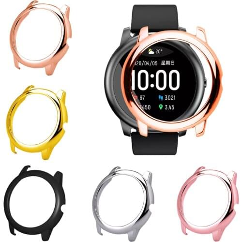 Plating Protective Case For Xiaomi Haylou Solar LS05 Protector Frame Cover Soft TPU Shell For Haylou Solar Ls05 Smart Watch