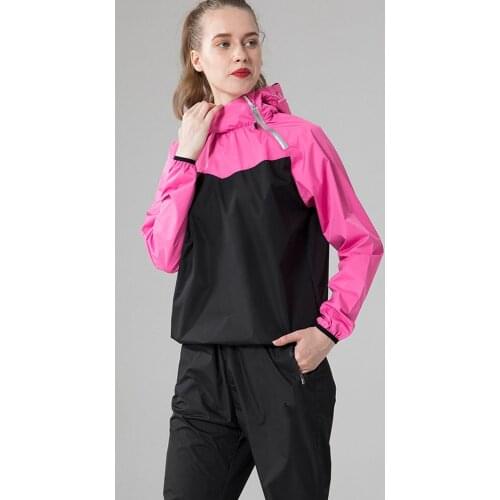 Womens Pink Heavy Duty Sweat Suit Sauna Exercise Gym Suit Fitness, Weight Loss, Anti-Rip, with Hood, No LOGO Printed