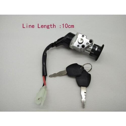 A406 Motorcycle RY125T-10 Ignition Switch Key With 2 Wire Ignition Switch Key Lock For Scooter ATV Moto Accessories