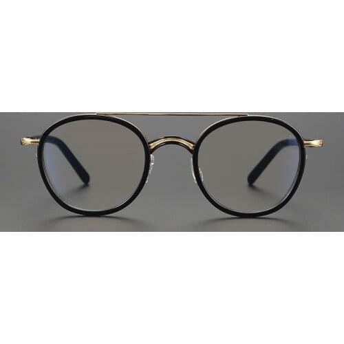 Acetate glasses frame men Vintage round Designer optical eyewear Myopia reading women prescription clear eyeglasses
