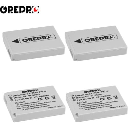 4Pcs 1500mAh NB-5L NB5L NB 5L Battery for Canon NB-5L, Powershot S100, SX200, SX230, HS, SX210 IS, SD790 IS, SX200 IS, SD800 IS