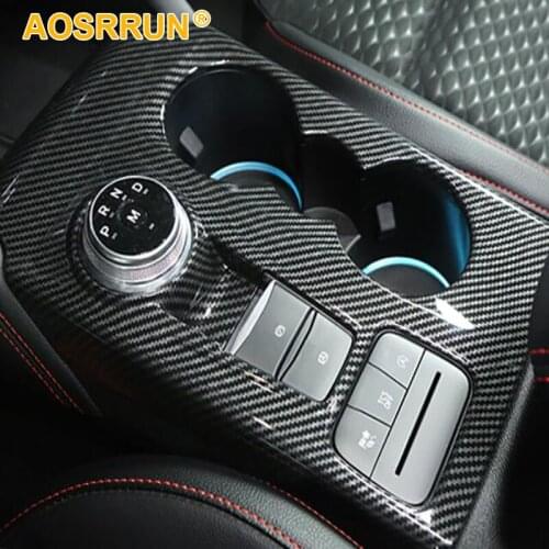 For Ford Focus 2019 MK4 Carbon Fiber Middle gear box cover Car Accessories Style