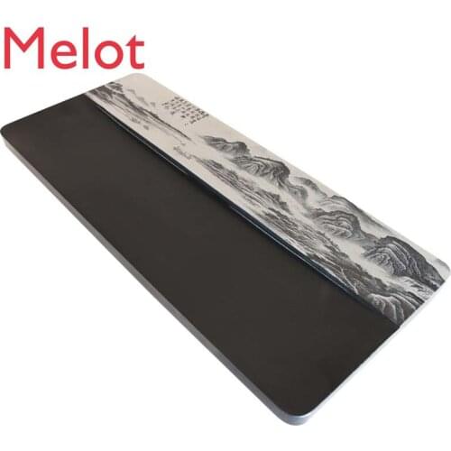 Black Gold Stone Tea Tray Stone Tea Table Simple and Natural Stone Shadow Engraving Kung Fu Tea Set Black Gold Stone Tea Pitcher