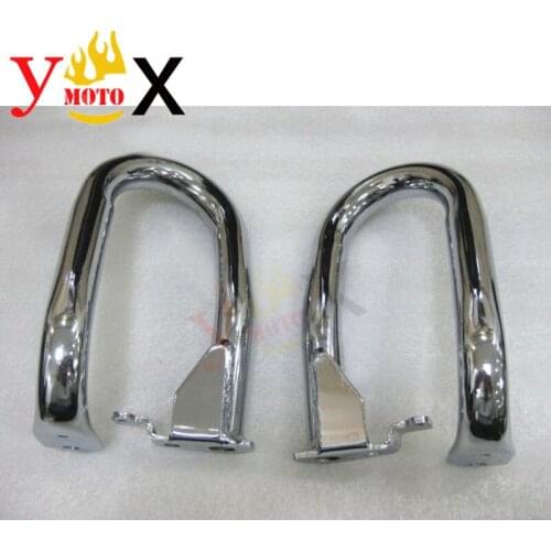 Chrome L&R Rear Engine Saddlebag Guard Crash Bar Safety Bumpers Protector For Honda GL1800 Goldwing 2001-2016 GL1800A 2001-2005
