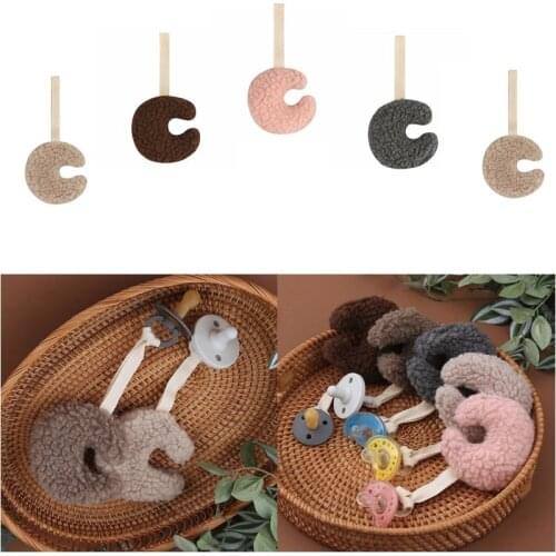 Baby Pacifier Clip Chain Pendant Soft Cotton Plush Moon Soother Holder Dummy Nipple Clip Holder Newborn Teething Nursing Toys