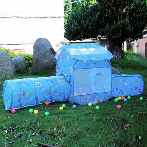 Kids Tube Teepee Tunnel Tent House Toys Crawling Ocean Ball Pool Pit Portable Children Playhouse Castle Baby Indoor Play Game