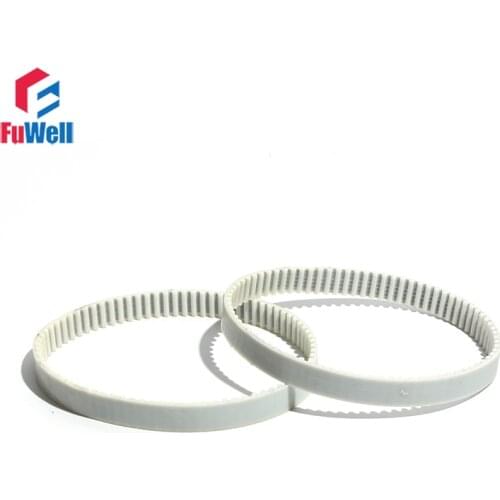 HTD5M-2700/2710/2720/2740 Timing Belt White PU 15/20/25/30mm Width Pulley Belt Polyurethane Closed Loop Toothed Gear Belt