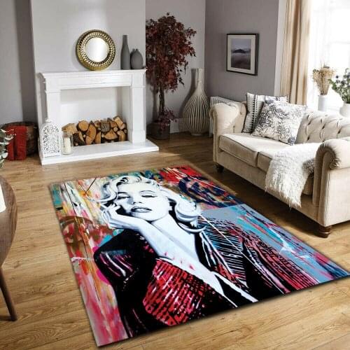 Herms Marilyn Monroe Patterned Carpet ,Non Slip Floor Carpet,Teens Carpet,Turkish Rug