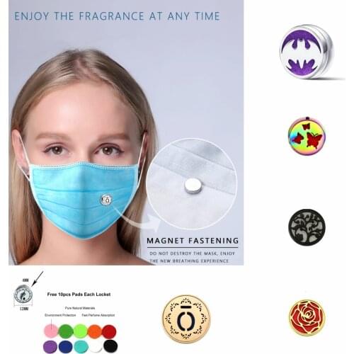 Stainless Steel Tie Buckle Diffuser Locket Magnetic Cufflink Brooch Face Aroma Clip Essential Oil Perfume For Women Men Kid Gift