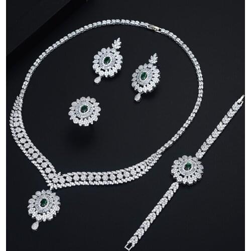 Be 8 2019 Charms Trendy Women Earring Necklace Set AAA Cubic Zirconia Jewelry Set for Bridal Weeding Jewelry Bijoux Femme S455