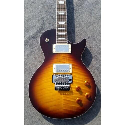 New Flame top 2021 classic electric guitar, floyd rose bridge 22 fret rose wood fingerboard