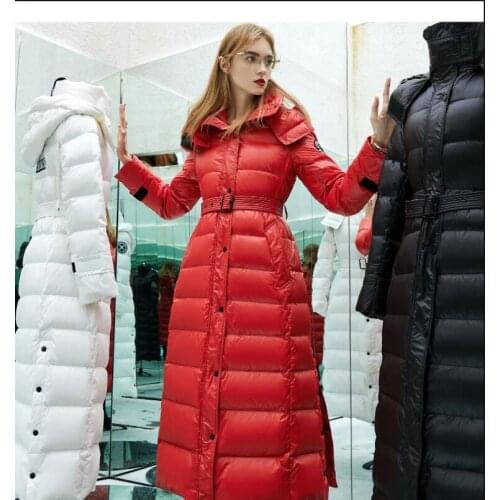 2021 new winter jacket WOMEN goose down coat thickening hooded 3D slim down Jackets womens x-long down coat outerwear parka