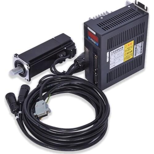 New Arrival Servomotor Kit AC Servo Motor 60ST-M01930 + Servo driver 3 Phase & 1 Phase Electric Motor 600W 3.5A 1.91N.M 3000RPM
