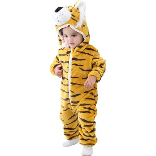 Daily Leisure Winter Baby Kids Hoodies Jumpsuit Fashion Trend Long Sleeve Girls Boys Animal Modeling Design Rompers
