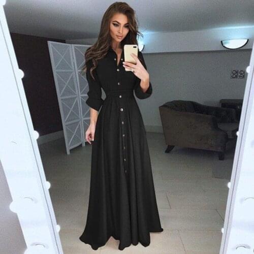 Solid Color Long Sleeve Lace-up Womens Dress High Waist England Slim V-neck Plus Size Dress Ladies