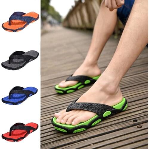 MR CO New Arrival Summer mens shoe Open Toe Slippers Fashion Beach Shoes Massage Bathroom Flip Flops tongs homme ete