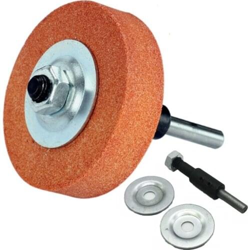 NEW OD75*ID10 3" Grinding Stone Wheel Polisher Disc Pad with 8mm shank For Electric drill Working Rotary Tool