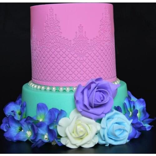 Silicone Lace Mats DIY Baking Tools Cake Border Decoration Mold Crown Shape Fondant Cake Mould