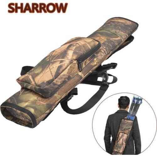 Archery Arrow Quiver Holder Pouch Pocket Back Shoulder Waist Bag Backpack Case For Arrow Outdoor Training Shooting Accessories