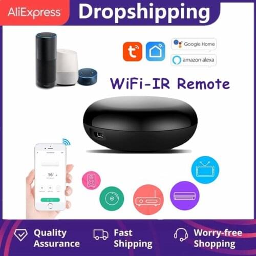 WiFi Smart IR Remote Controller RF Appliances Tuya Smart Life App Voice Control Work With Alexa Google Home For TV DVD AC Air