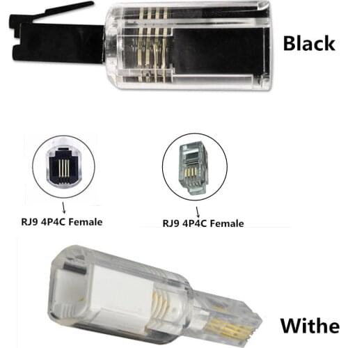 Phone handle line 360-degree rotating head RJ9 4P4C phone rotating head RJ11 handle line anti-winding device