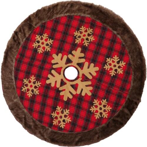 Christmas Tree Skirt Tree Skirt Christmas Ornaments Festival Thick Plush Edge Tree Xmas Ornaments Household Supplies