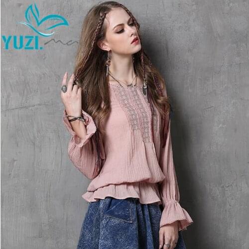 Блузки с цветами Yuzi.may China At AliExpress