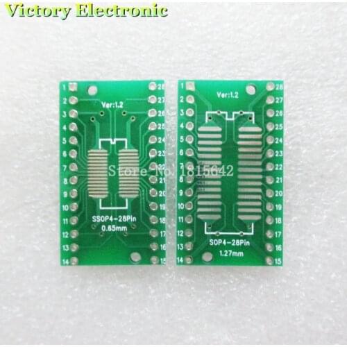 10PCS/Lot TSSOP28 SSOP28 to DIP28 SOP28 Transfer Board DIP Pin Board Pitch Adapter NEW Wholesale