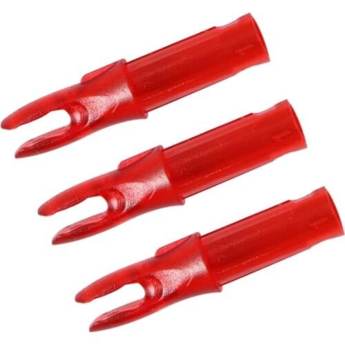 12Pcs Archery Nock For Arrow Shaft ID 6.2mm Hunting Shooting Carbon Fiberglass Nocks Plastic Tails Internal Transparent Opaque
