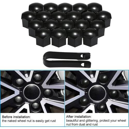 20Pcs 17mm Car Wheel Nuts Covers Auto Caps Hub Screw Protector Bolt Head Cover Cap Plastic Tire Wheel Screw Bolts Car Styling